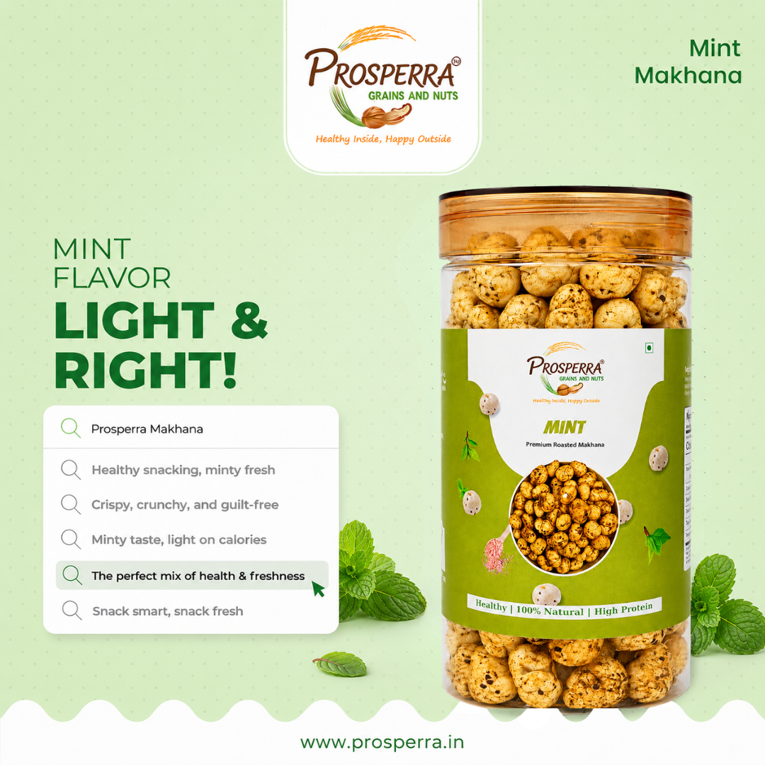 Mint Makhana Pack of 3 - Prosperra Grains & Nuts