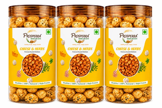Cheese & Herbs Makhana Pack of 3 - Prosperra Grains & Nuts