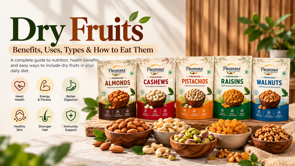Dry Fruits: Benefits, Uses, Types & How to Eat Them | Prosperra Foods