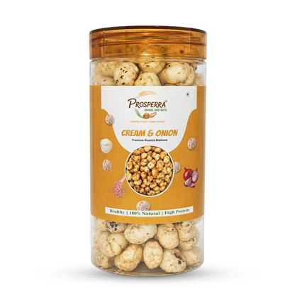 Cream & Onion Makhana Pack of 3 - Prosperra Grains & Nuts