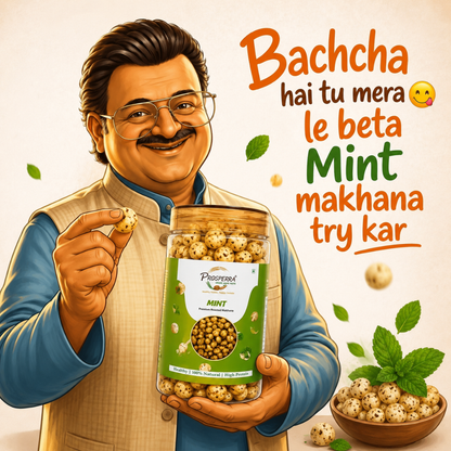 Mint Makhana Pack of 3 - Prosperra Grains & Nuts