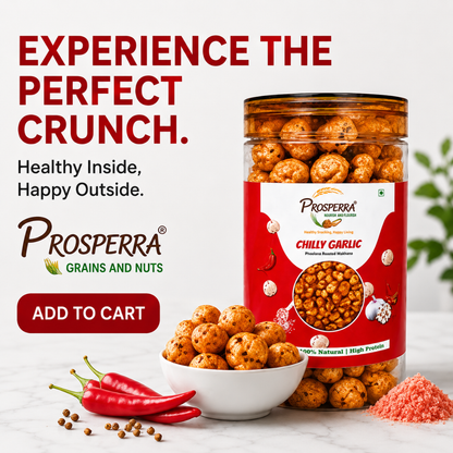 Chilli Garlic Makhana Pack of 3 - Prosperra Grains & Nuts