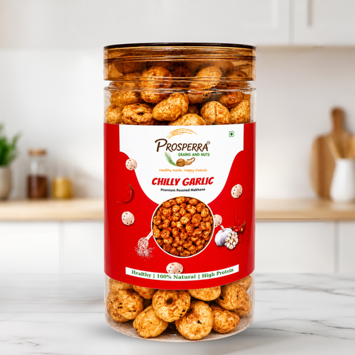 Chilli Garlic Makhana Pack of 3 - Prosperra Grains & Nuts