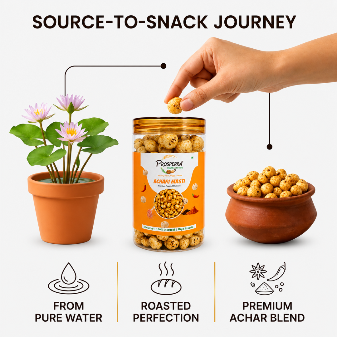 Buy Achari Masti Makhana Pack of 3 Online | Prosperra Grains & Nuts