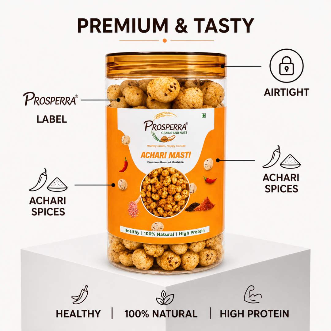 Buy Achari Masti Makhana Pack of 3 Online | Prosperra Grains & Nuts
