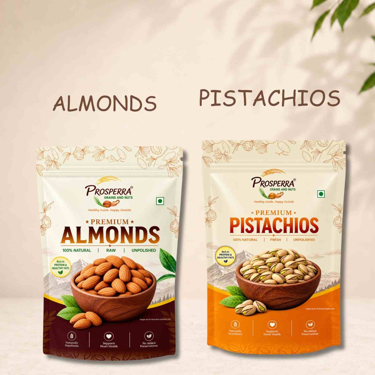 Prosperra Premium Rakhi Hamper for Brother – Almonds, Pistachios & Roasted Snacks with Rakhi | Raksha Bandhan Gift Box