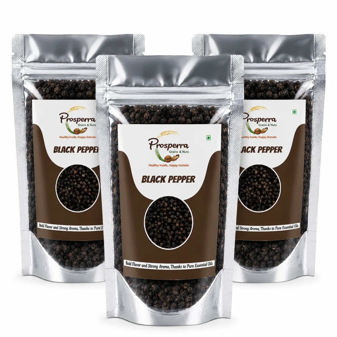 Premium Black Pepper (Pack of 3) -Prosperra Grains & Nuts