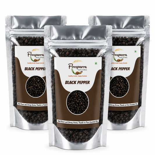 Premium Black Pepper (Pack of 3) -Prosperra Grains & Nuts