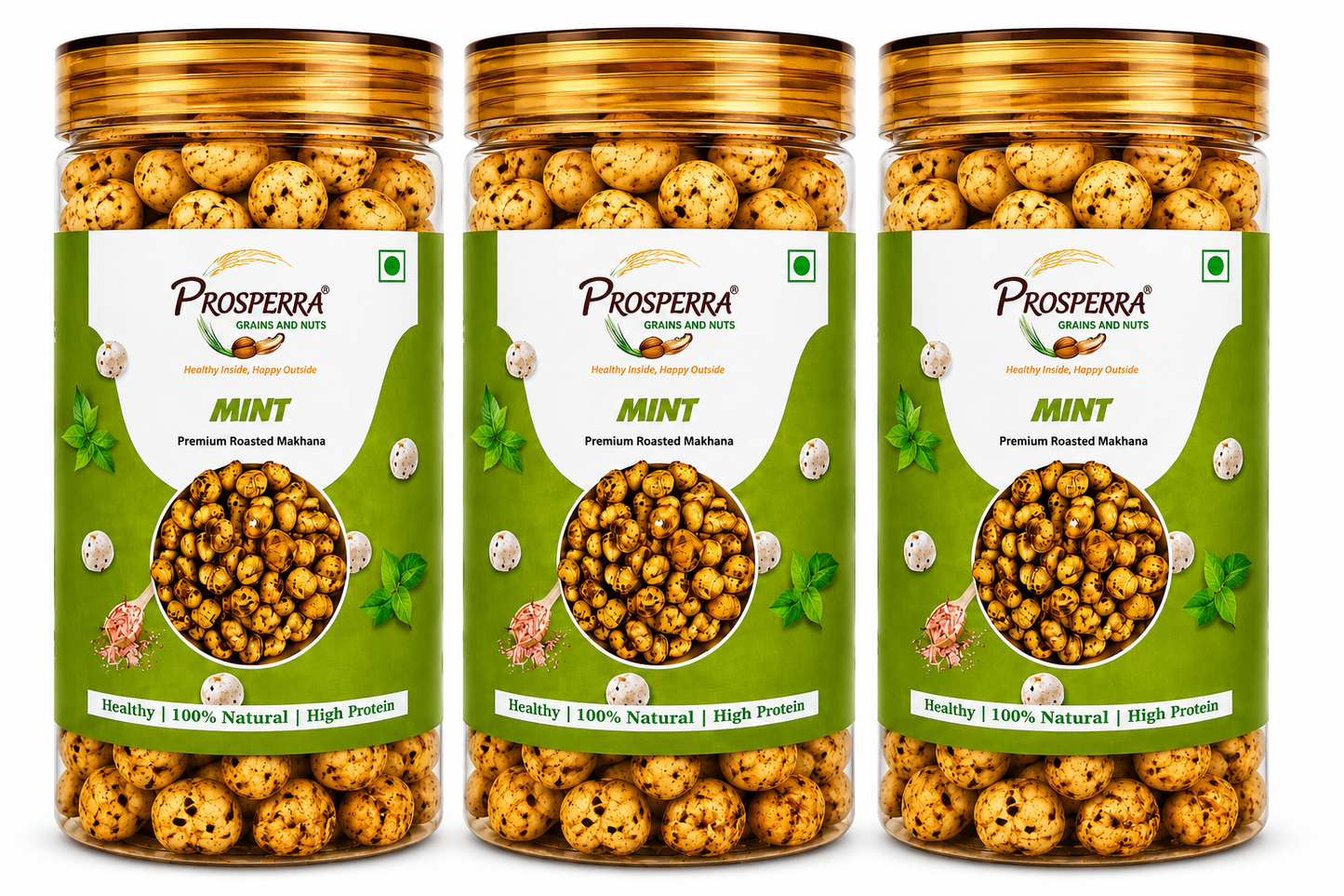 Mint Makhana Pack of 3 - Prosperra Grains & Nuts
