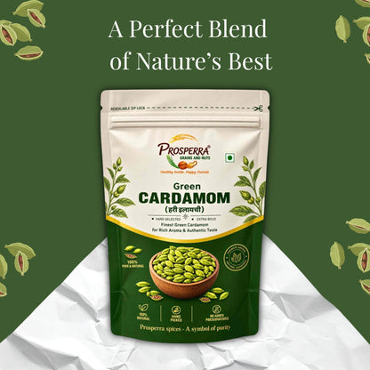 Green Cardamom (Elaichi) – Aromatic & Flavorful Spice (Prosperra Premium)