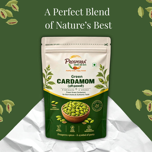 Green Cardamom (Elaichi) – Aromatic & Flavorful Spice (Prosperra Premium)