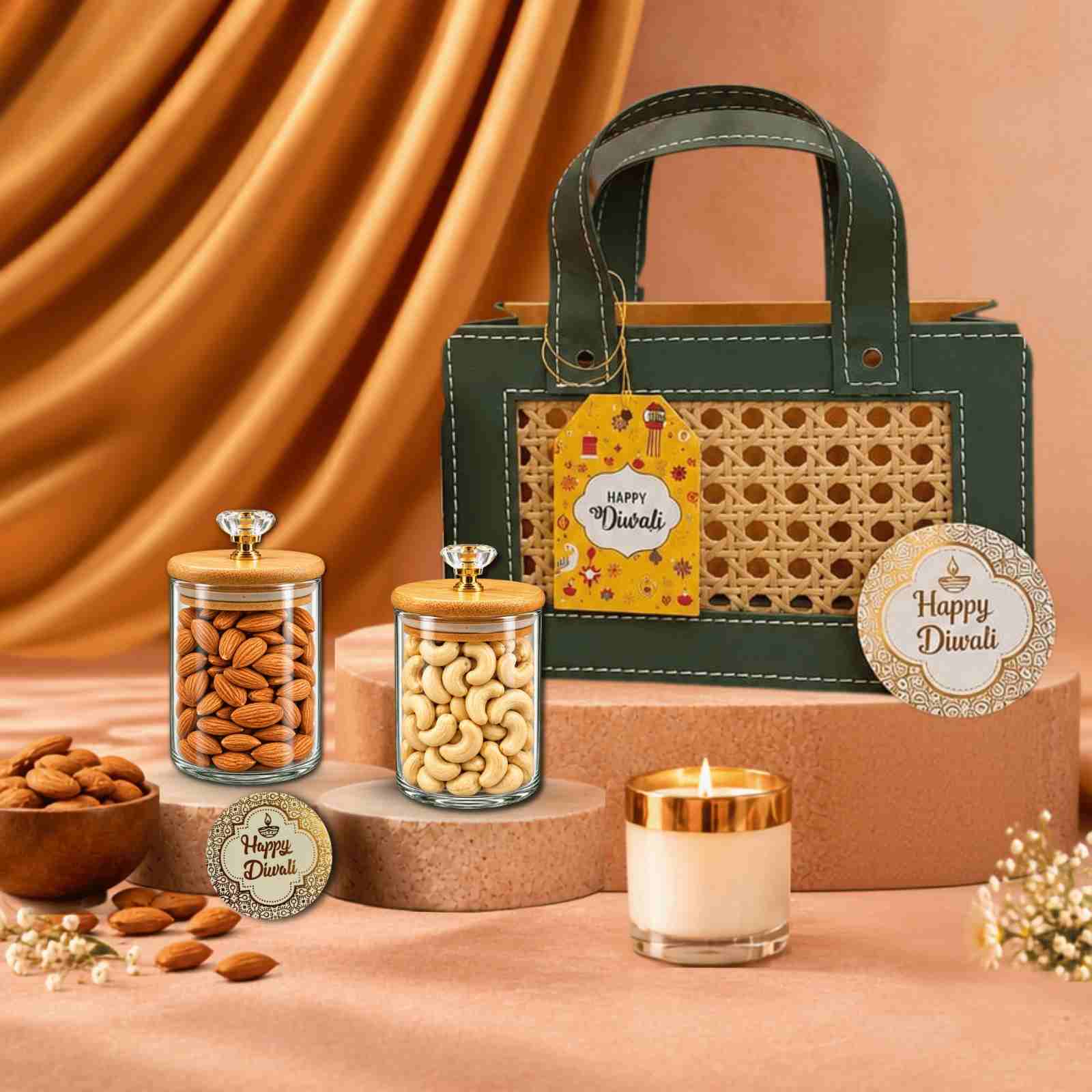 Prosperra Premium Diwali Hamper – Almonds & Cashews | Diwali Gift Box