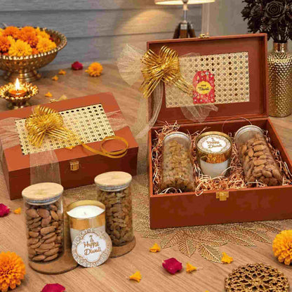 Prosperra Premium Dry Fruit Diwali Gift Hamper | Almonds & Cashews Gift Box
