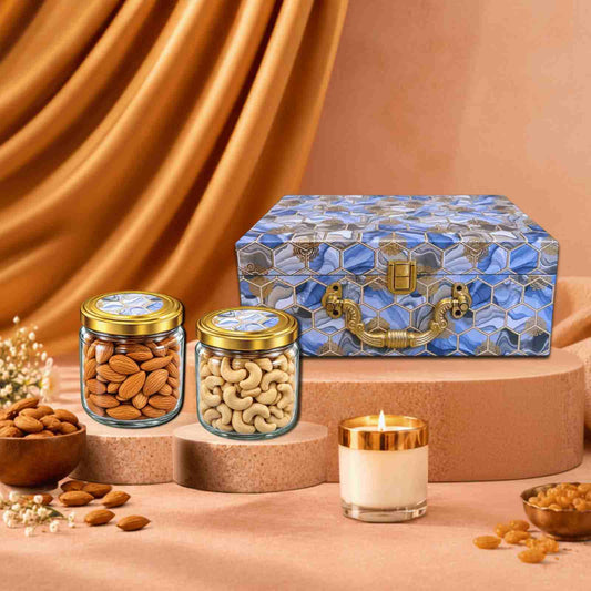 Prosperra Premium Almonds & Cashews Diwali Gift Hamper | Elegant Dry Fruit Gift Box