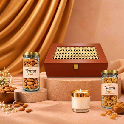 Prosperra Premium Dry Fruit Diwali Gift Hamper | Almonds & Cashews Gift Box