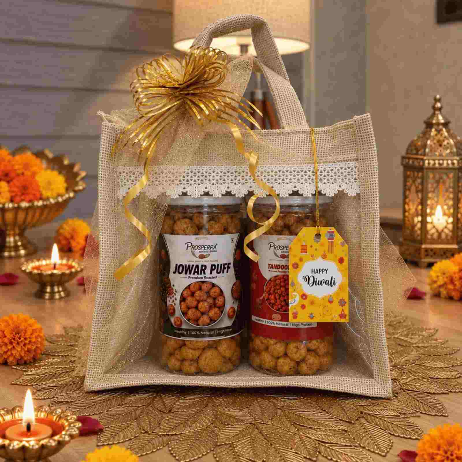 Prosperra Premium Millet Snacks Diwali Gift Hamper | Healthy Festive Snack Gift Box