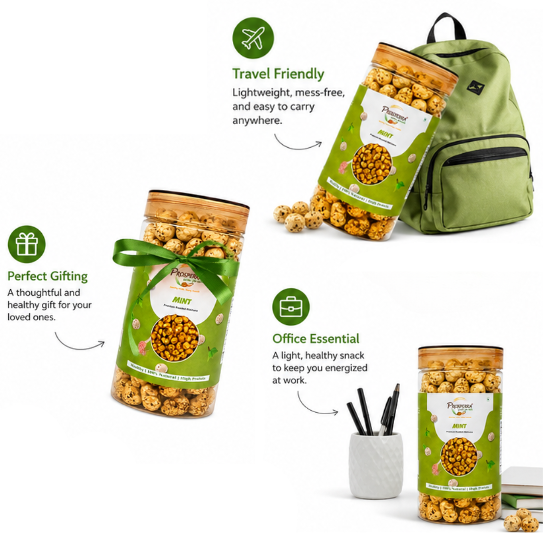 Mint Makhana Pack of 3 - Prosperra Grains & Nuts