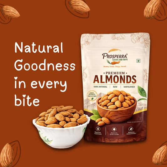 Prosperra Premium Almonds – Raw, Unpolished & 100% Natural Almonds