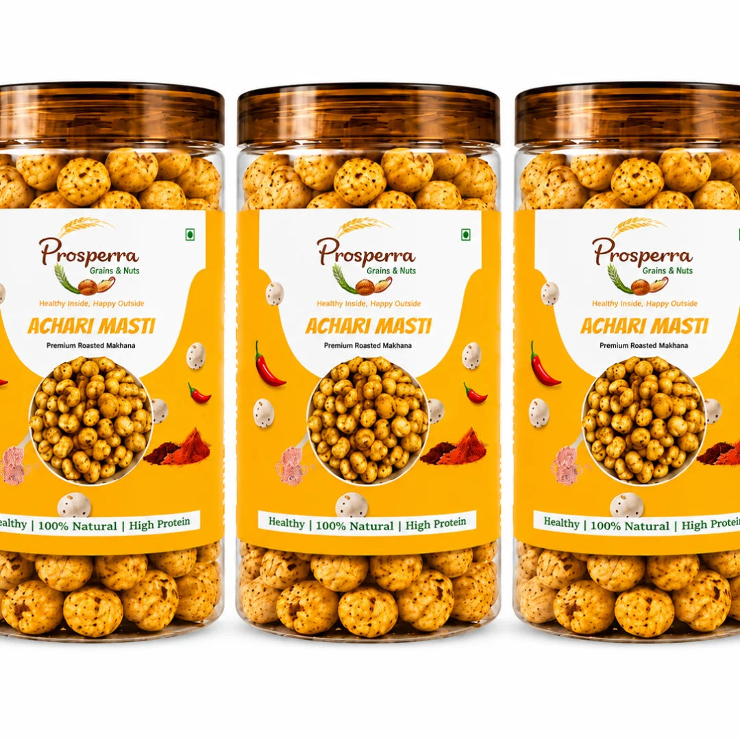 Buy Achari Masti Makhana Pack of 3 Online | Prosperra Grains & Nuts