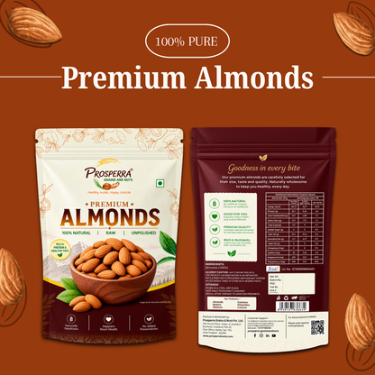 Prosperra Premium Almonds – Raw, Unpolished & 100% Natural Almonds