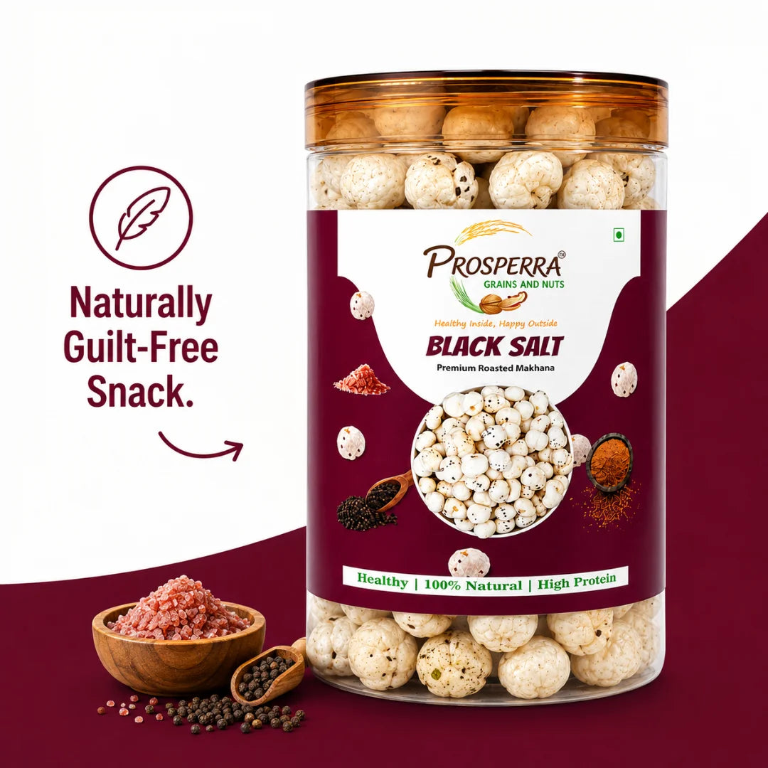Black Salt Makhana Pack of 3 | Prosperra Grains & Nuts