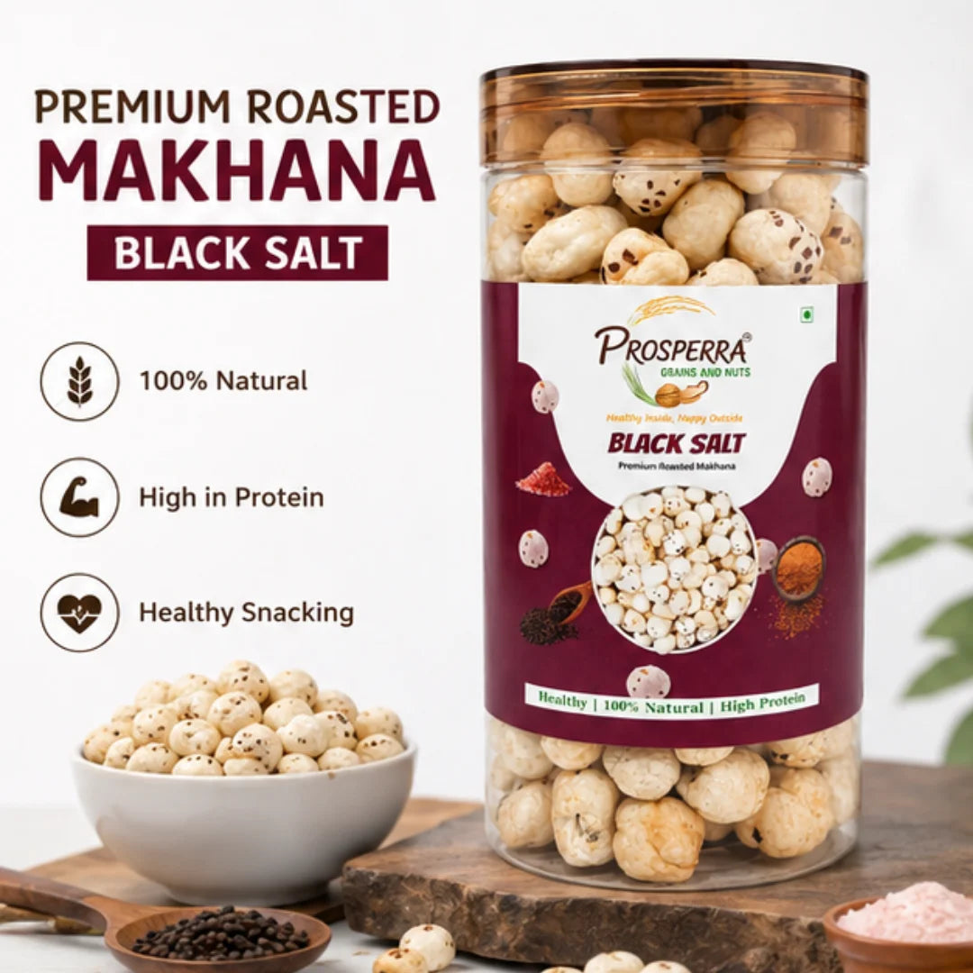 Black Salt Makhana Pack of 3 | Prosperra Grains & Nuts