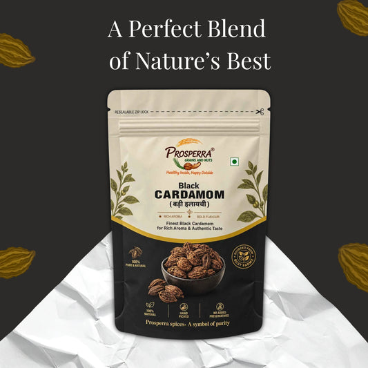 Premium Black Cardamom (Badi Elaichi) – Aromatic Indian Spice