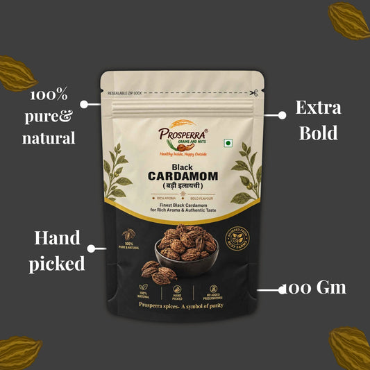 Premium Black Cardamom (Badi Elaichi) – Aromatic Indian Spice