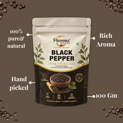 Premium Black Pepper (Kali Mirch) – Whole Aromatic Spice