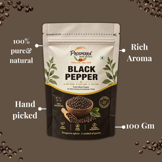 Premium Black Pepper (Kali Mirch) – Whole Aromatic Spice