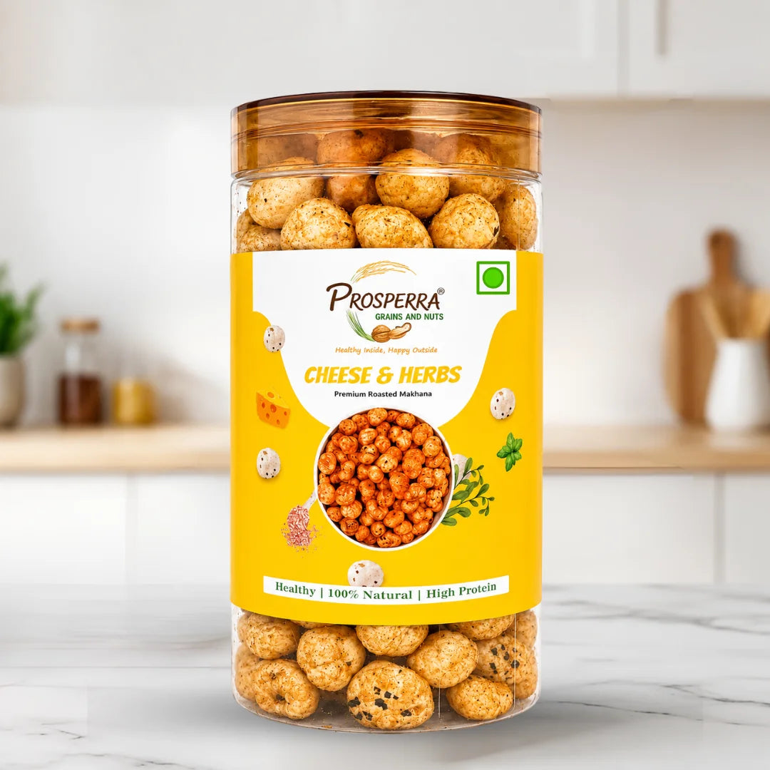 Cheese & Herbs Makhana Pack of 3 - Prosperra Grains & Nuts