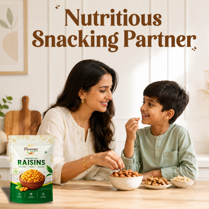 Prosperra Premium Raisins (Kishmish) – 100% Natural, Sundried & Unpolished Raisins | Rich in Natural Energy