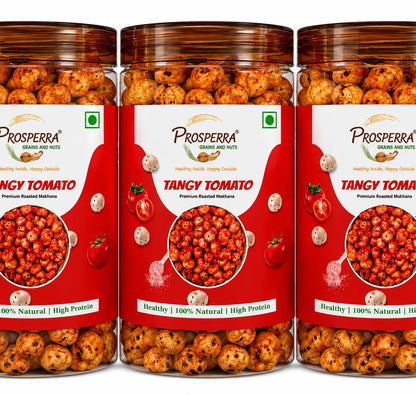 Tangy Tomato Makhana Pack of 3 - Prosperra Grains & Nuts