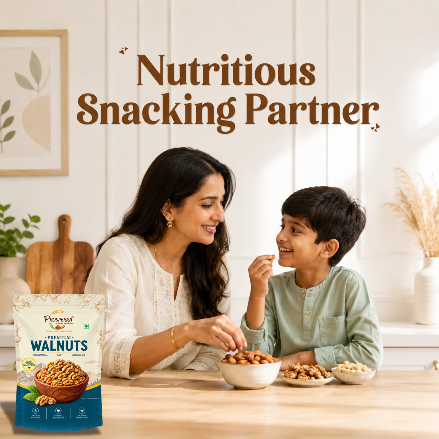 Prosperra Premium Walnuts (Akhrot) – 100% Natural, Raw & Unpolished Walnuts | Rich in Protein & Healthy Fats